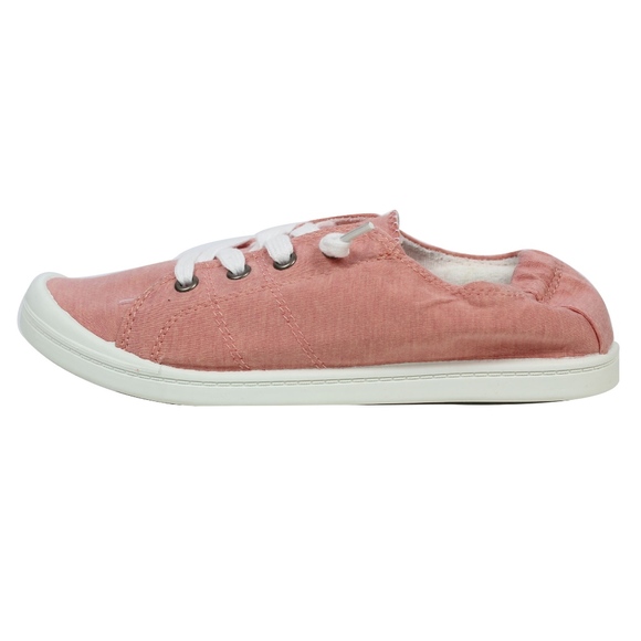 Size 6.5 Mauve Lace Up Stretchy Back Slip On - Picture 3 of 6